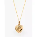 L & T Heirlooms Second Hand Personalised 9ct Gold Half Engraved Heart Locket, Dated Circa 1976