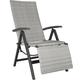 Tectake Reclining Garden Chair W/ Footrest - Light Grey