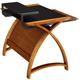 Jual Helsinki Curve Walnut/Glass Desk 900