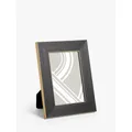 John Lewis Flat Wood-Effect Photo Frame, Black/Gold