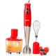 Geepas GHB6136 400W 3-in-1 Powerful Hand Blender - Red