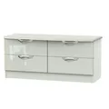 Welcome Furniture Ready Assembled Indices 4-Drawer Double Chest of Drawers - White/Grey