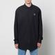 Fred Perry X Raf Simons Oversized Embroidered Cotton-Poplin Shirt