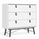Indoor Furniture Group Ry Double 6 Drawer Chest In Matt White