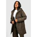 Longline Padded Parka Coat