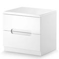 Julian Bowen Manhattan 2 Drawer Bedside Table White