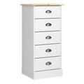 Indoor Furniture Group Nola 5 Drawer Chest White And Pine