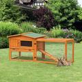 Pawhut Outdoor Rabbit Hutch - Orange