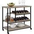 Dorel Elmwood Multi-Purpose Rolling Cart - Grey Oak