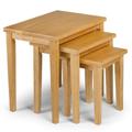 Julian Bowen Cleo Nest Of Tables Natural Oak Finish