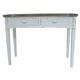 Charles Bentley Shabby Chic Vintage French Style 2-Drawer Console Table - White