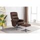 FURNITURE LINK Texas Swivel Recliner And Stool - Brown