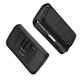 DFV mobile Horizontal Metal Belt Clip Holster with Card Holder in Textile and Leather for HTC Desire 620 Dual Black