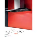 Elica Galaxy LED Chimney Hood, Stainless Steel/Black Glass