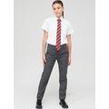 V by Very Girls 2 Pack Skinny Fit School Trousers - Grey, Grey, Size Age: 14-15 Years, Women