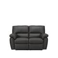 Leighton Leather/Faux Leather 2 Seater Recliner Sofa - Black