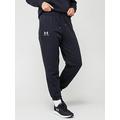 UNDER ARMOUR Essential Fleece Joggers - Black/White, Black/White, Size Xs, Women