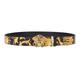 Versace Barocco Reversible Leather Belt Black/Yellow/Gold-tone