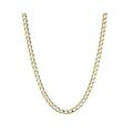 Love Gold 9 Carat Yellow Gold Solid Diamond Cut 18 Inch Curb Chain, Women