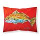 Caroline's Treasures Fish - Red Fish Red Head Moisture wicking Fabric standard pillowcase Multi