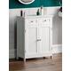 Bath Vida Priano 2 Drawer, 2 Door Freestanding Cabinet - White