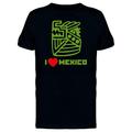 Teeblox I Love Mexico Lion Statue Tee Men's -Image by Shutterstock Royal Blue