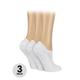 Glenmuir 3 Pack Sport Cushioned Socks - White, White, Size One Size 4-8, Women