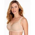Miss Mary of Sweden Diamond Non Wired Cotton Bra With Comfort Straps, Beige, Size 38C, Women
