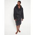 Everyday Supersoft Dressing Gown With Hood - Grey