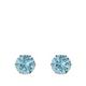 Love GOLD 9 Carat Yellow Gold 4mm Cubic Zirconia Stud Earrings, White, Women