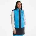 Timberland Long Puffer Gilet For Women In Blue Blue/black, Size M