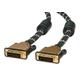 Roline 11.04.5512 Monitor Cable, Dvi-D Plug, 2M, Blk/gold