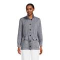 Long Linen Jacket, Women, size: 14-16, regular, Blue, Linen, by Lands' End