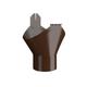 Lindab Steel Gutter Half Round 125mm to 87mm Gutter Outlet - Brown Lindab Rainline OMVB125BN