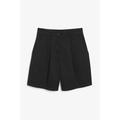 High waist tailored shorts - Black