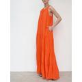 Religion Tiered Halter Neck Maxi Dress - Orange, Orange, Size 18, Women