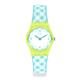 Swatch Picmika Quartz White Dial Blue White Strap Ladies Watch LJ112