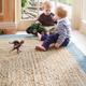 160X230 Jute Border Duck Egg Rug