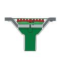 Roof Drain Rainwater Outlet Aluminium Vertical Spigot 100mm Flat Grate Green Caroflow 100/VS/F