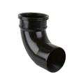 Brett Martin Plastic Push Fit Single Socket Soil Pipe Bend 92.5 Degree 110mm - Black uPVC BS420B