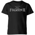 Frozen 2 Title Silver Kids' T-Shirt - Black - 9-10 Years