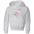 Barlena Flamingo Kids' Hoodie - Grey - 5-6 Years - Grey