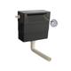 Nuie Concealed Cistern & Traditional Chrome Dual Flush Push Button Black Hd Polyethlene XTY6T01