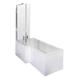 Nuie 1700mm White Left Handed Bath, Screen & Front Panel Acrylic SBATH05