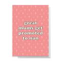Great Mums Get Promoted To Nan Greetings Card - Large Card
