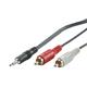 Roline 11.09.4341 Audio Cable, 3.5mm-Rcax2 Plug, 1.5M/blk