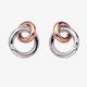 Hot Diamonds Silver & Rose Gold Plated Eternal Earrings DE309