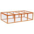 Pawhut Rabbit Hutch W/ Mesh Wire, 181Lx100Wx 48H cm-Wood