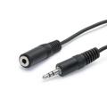 StarTech.com 6 ft 3.5mm Stereo Extension Audio Cable - M/F. Connector 1: 3.5mm Connector 1 gender: Male Connector 2: 3.5mm Connector 2 gender: Female Connector contacts plating: Nickel Cable length: 1.8 m Product colour: Black