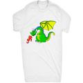 Gifteepix Fire Breathing Dragon Cute For Kids White L (12-13 Years)